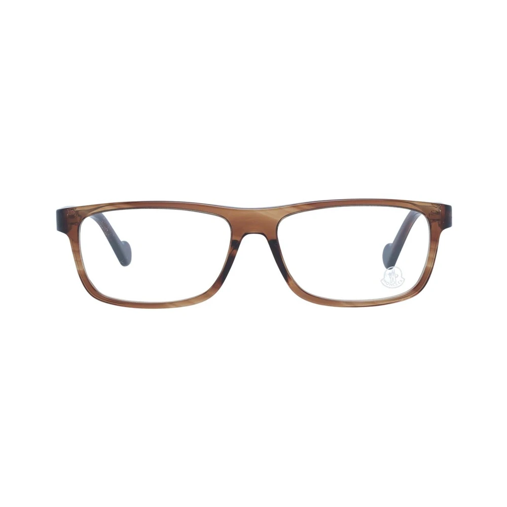 Moncler Bruine Rechthoekige Kunststof Optische Monturen Brown Heren