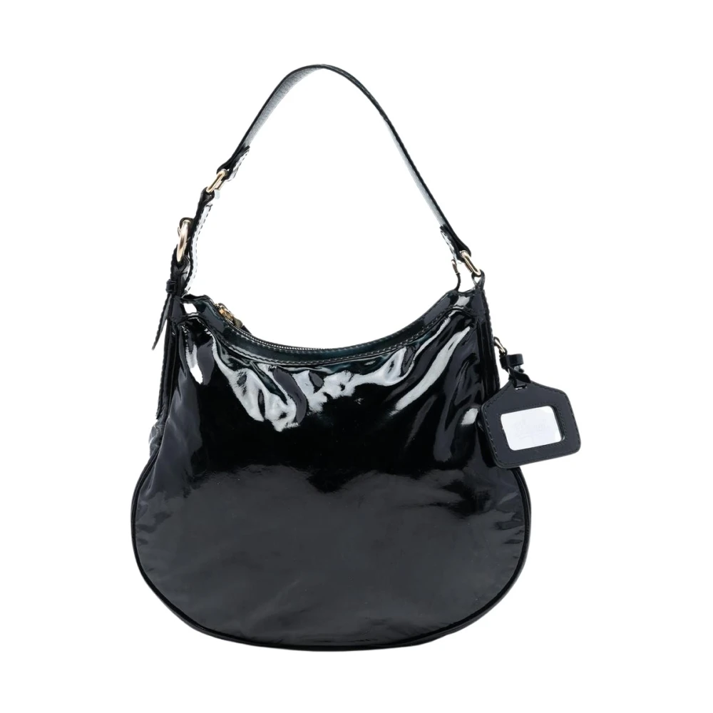 Gucci Vintage Women's Black Pre-Owned Hobo Shoulder Bag