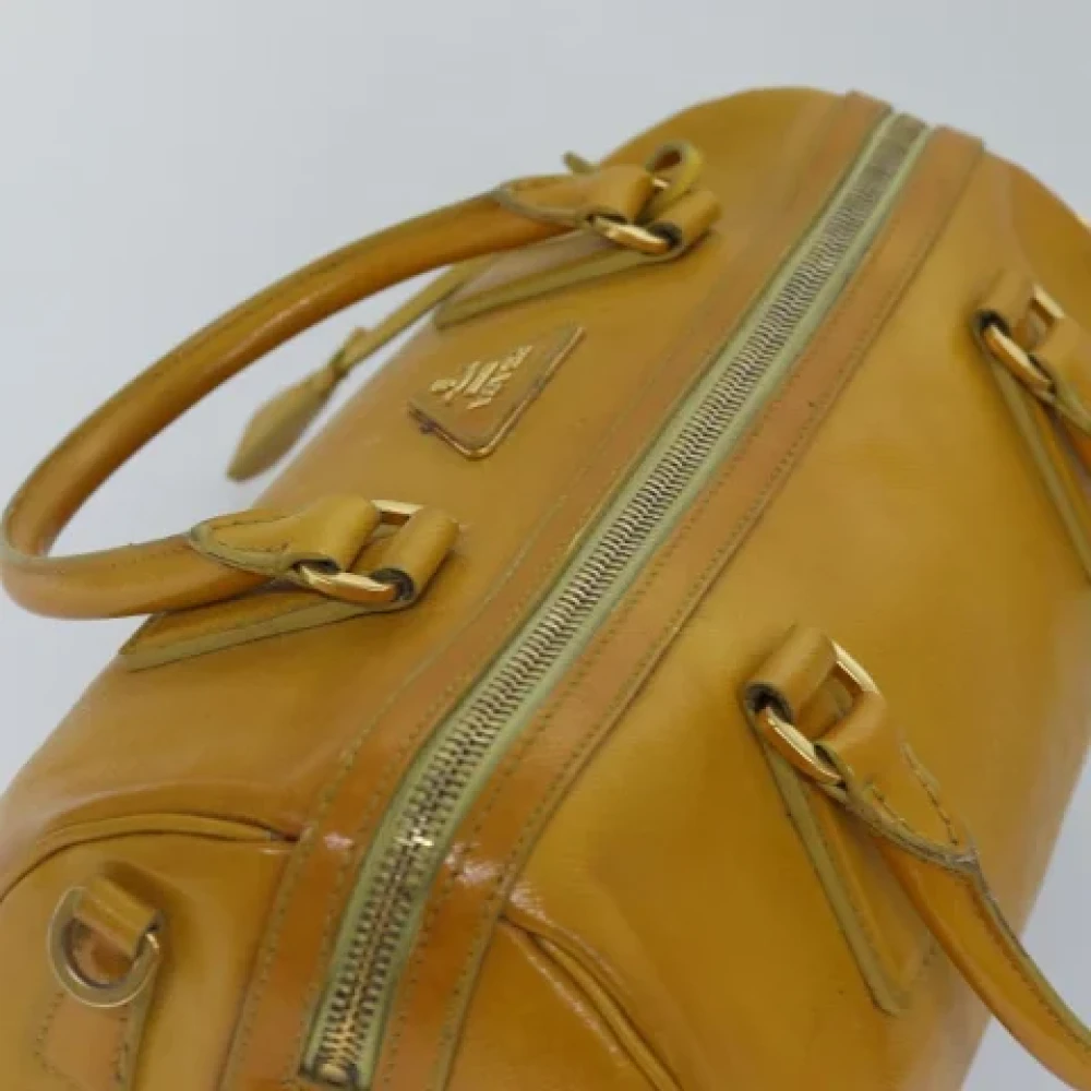 Prada Vintage Pre-owned Leather prada-bags Yellow Dames