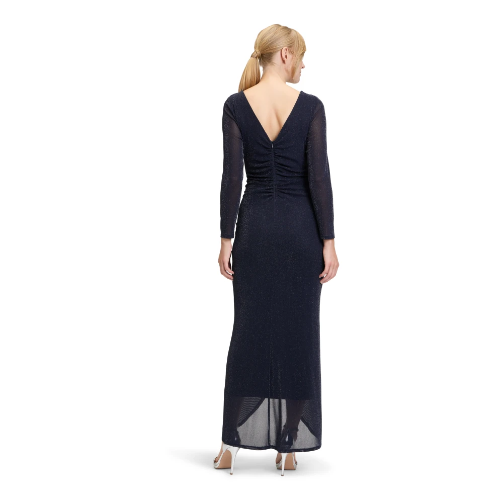 Vera Mont Glamoureus Gerimpelde Avondjurk Blue Dames