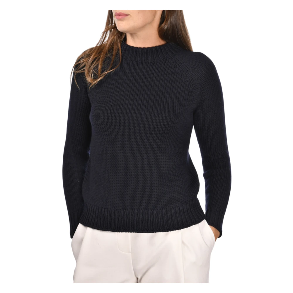 Gran Sasso Ronde Hals Wol Gebreide Kleding voor Vrouwen Blue Dames