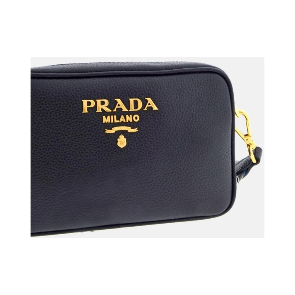 Prada Zwarte Mini Phenix Leren Tas Black Dames