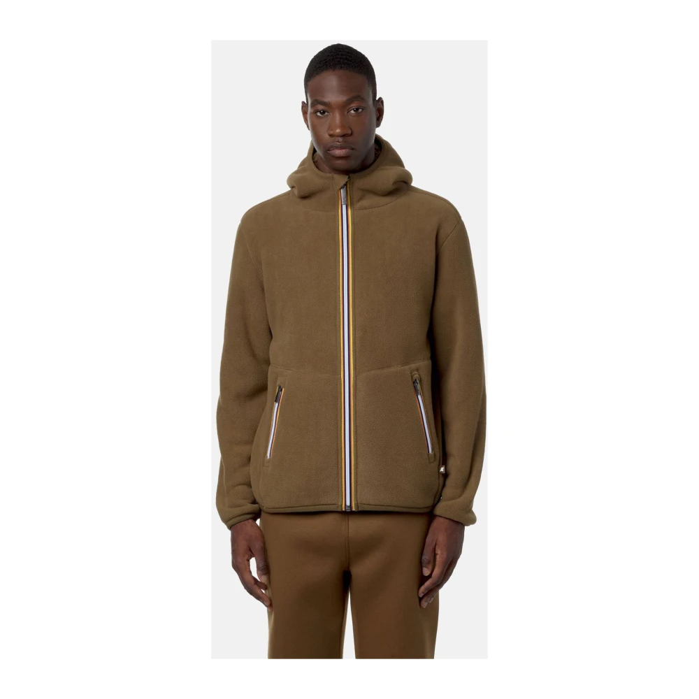 K-way Stijlvolle hoodie voor mannen Brown Heren