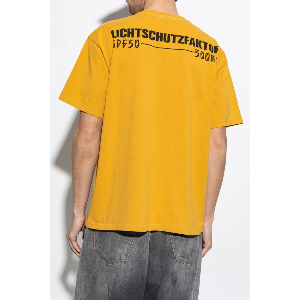 44 Label Group T-shirt met ronde hals Yellow Heren