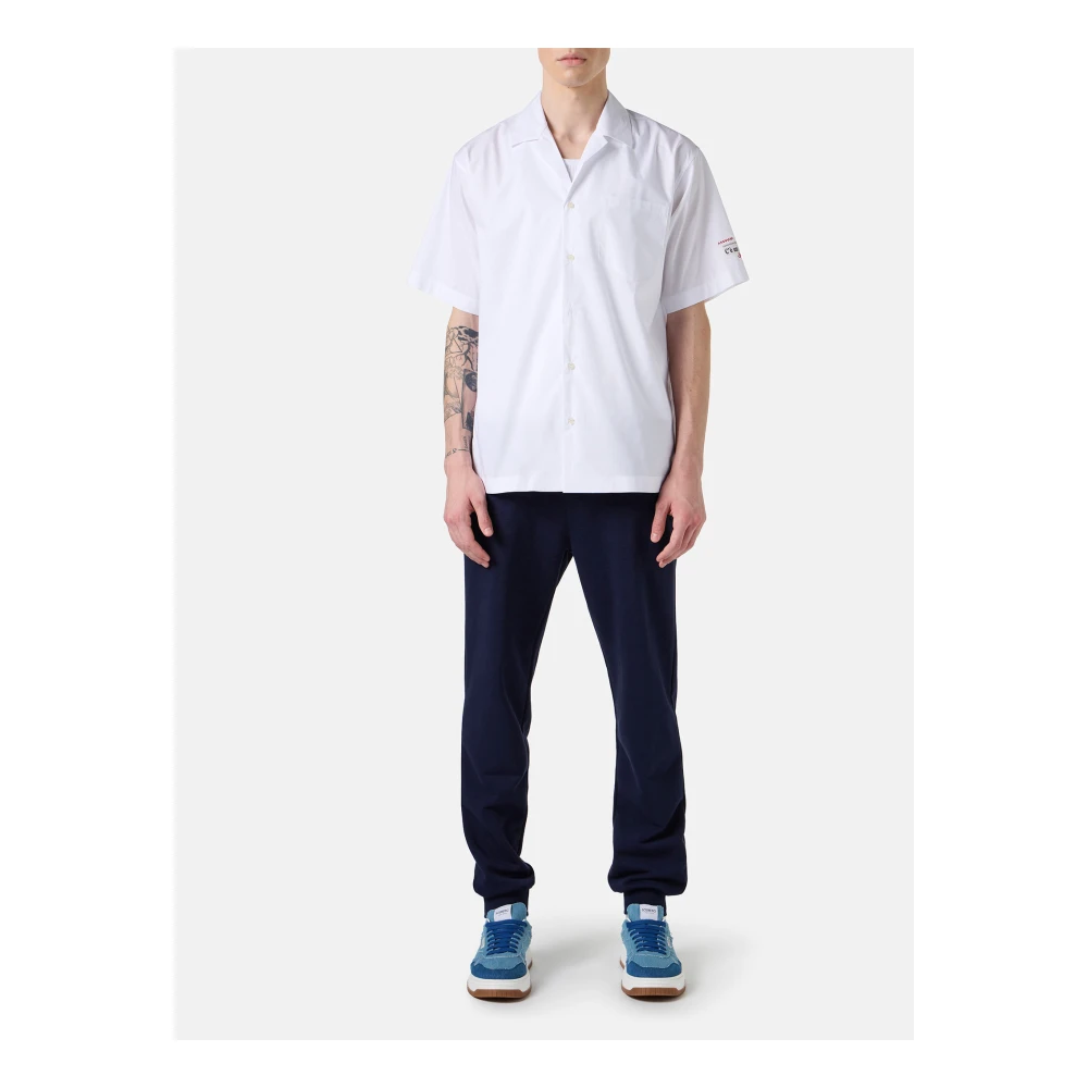 Iceberg Blauwe sweatpants van katoen met geborduurd embleem Blue Heren