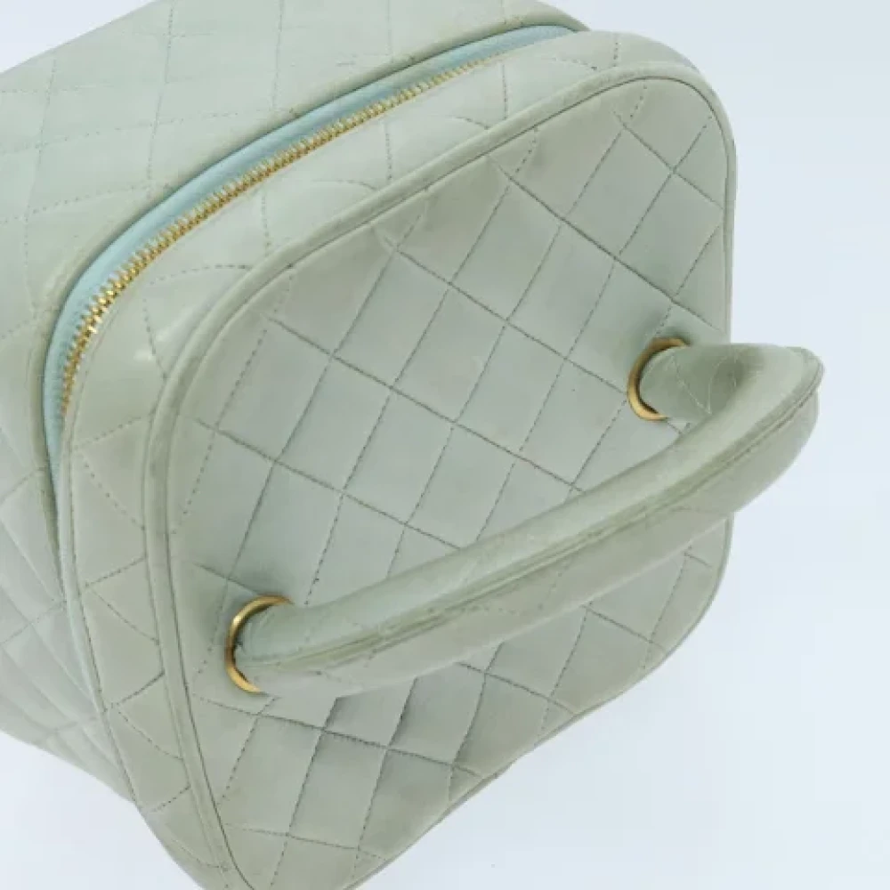 Chanel Vintage Pre-owned Leather chanel-bags Blue Dames