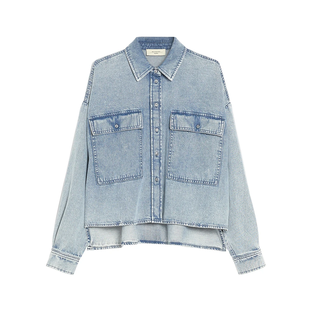 Max Mara Weekend Blauwe Weekend Blouse Chic Casual Elegant Blue Dames