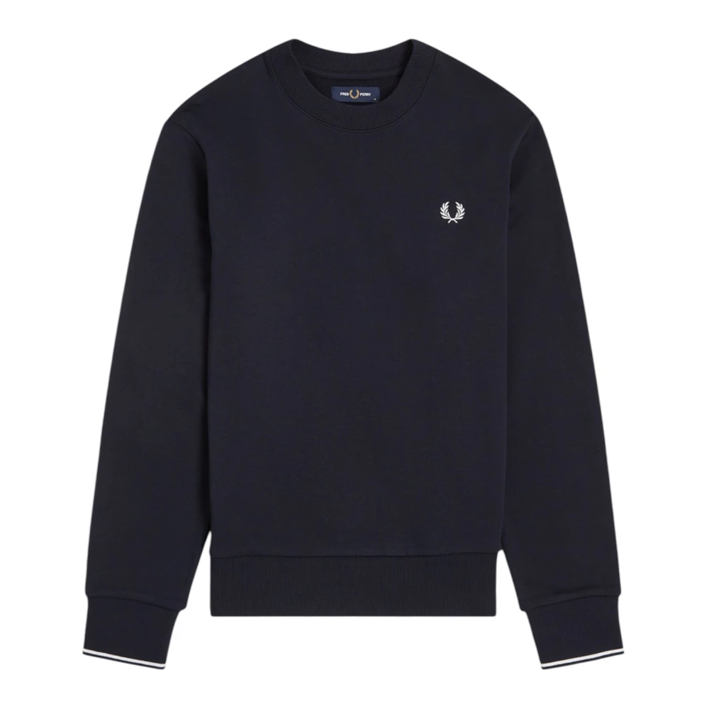 Fred Perry Men's Blue Crew Neck Sweatshirt - Sweatshirts - 2XL - Sweatshirts & Hoodies