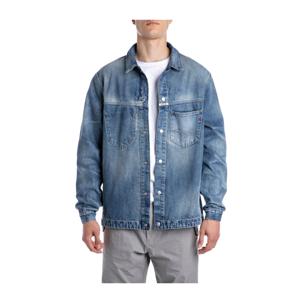 Replay Indigo Denim Jas Blue Heren