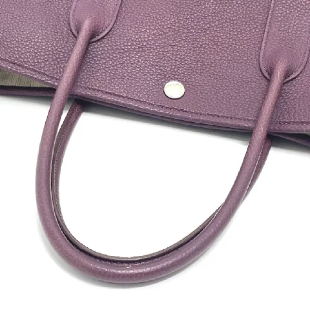 Hermès Vintage Pre-owned Leather handbags Purple Dames