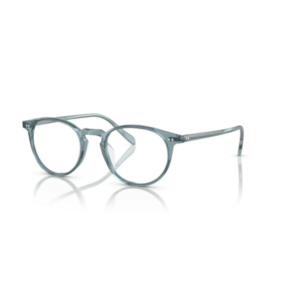 Oliver Peoples Phantos acetaat montuur met retro sleutelbrug Blue Unisex