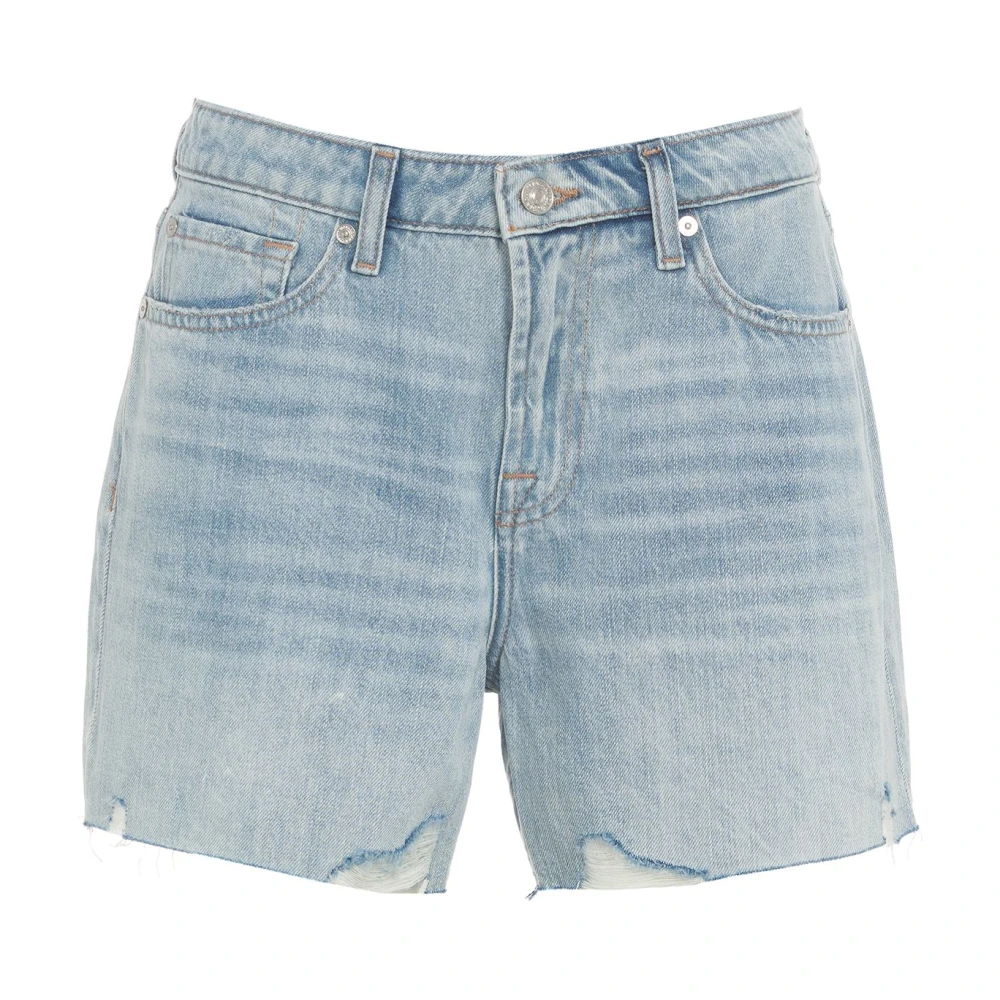 7 For All Mankind Blauwe Denim Shorts Ss24 Blue Dames