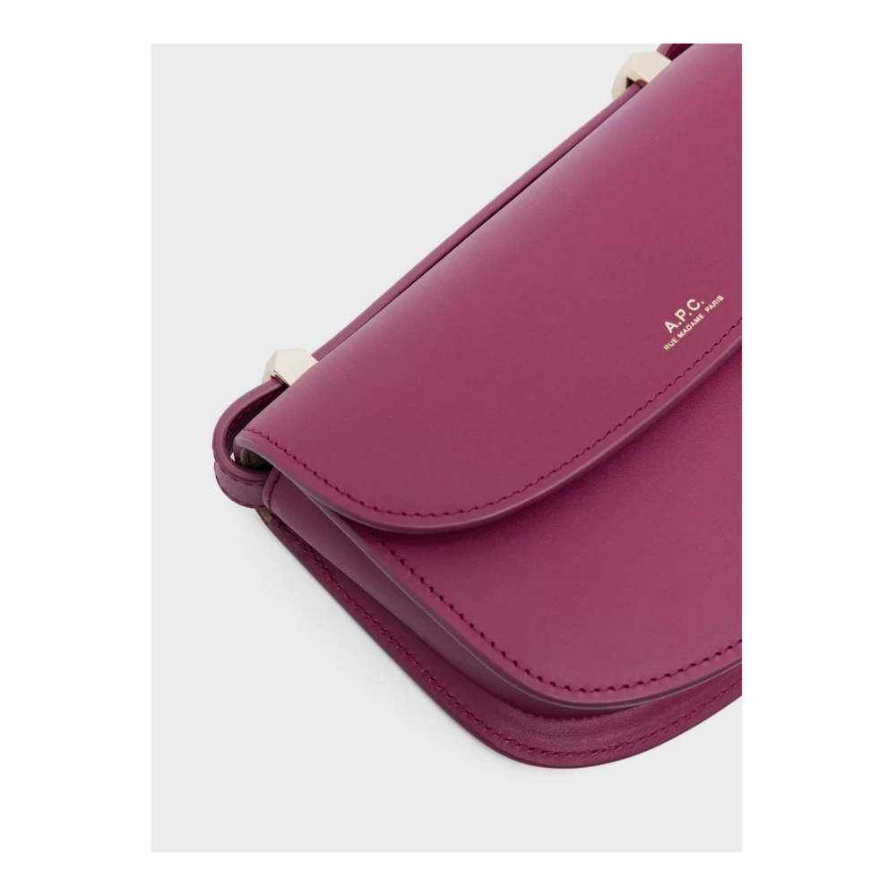 A.p.c. Geneve Mini Leren Tas Purple Dames