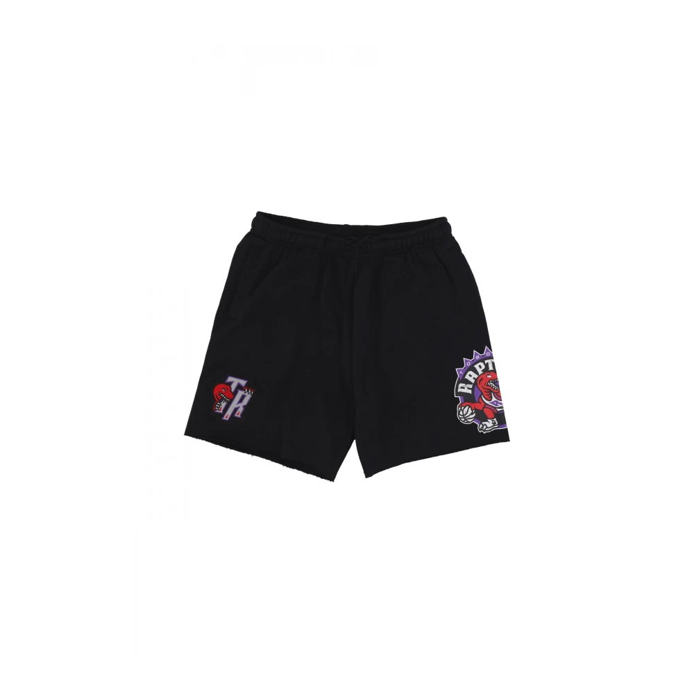 Mitchell & Ness NBA Postgame Vintage Logo Fleece Shorts Black, Herr