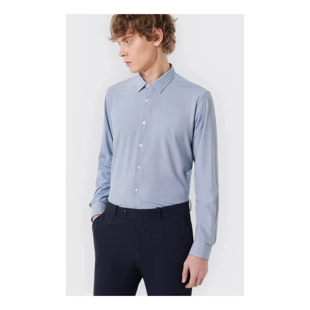 RRD Jaquard Open Oxford Overhemd Blue Heren