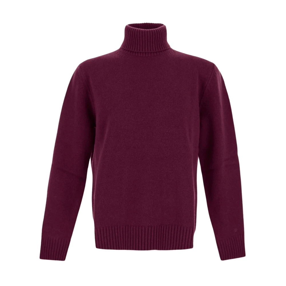 Seven Gauge Wollen Turtleneck Sweater Brown Heren