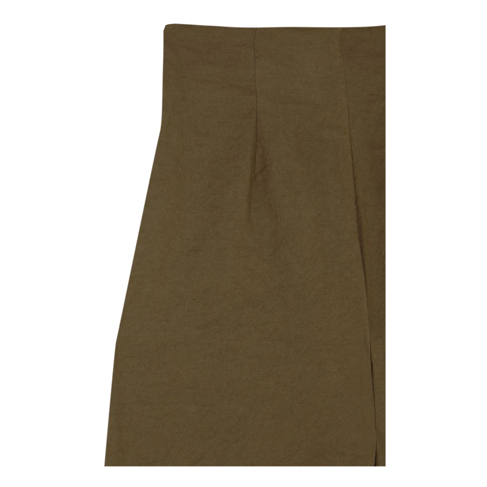 Cortana Metallic Katoen Stretch Rechte Broek Green Dames