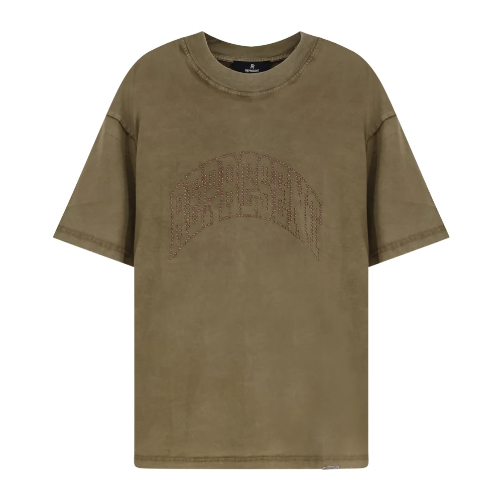 Represent Men's Green T-Shirts, L, Embellished T-Shirt