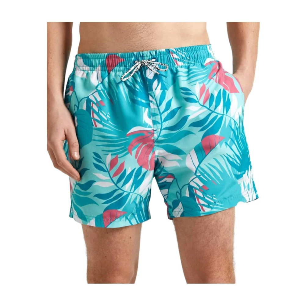 Pepe Jeans Bladprint Zwemshorts Blue Heren