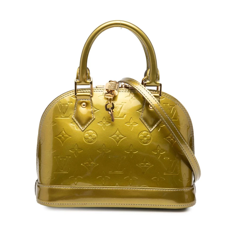 Louis Vuitton Vintage Women's Green Pre-Owned Embossed Dome Bag