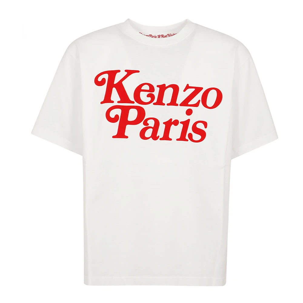 Kenzo Minimalist Off-White T-Shirt White Heren