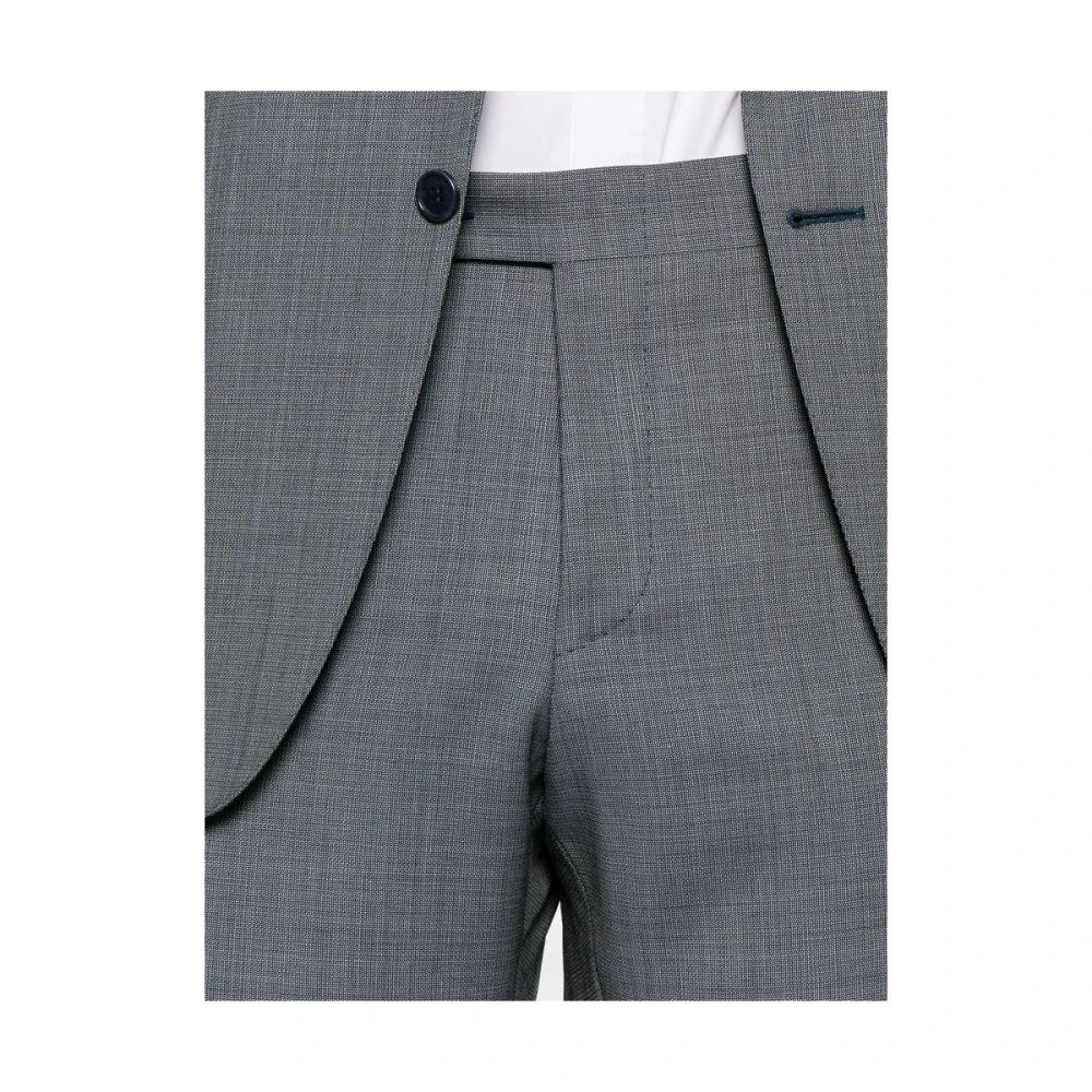 Canali Blauw-Grijs Formeel Pak met Knoopsluiting Gray Heren
