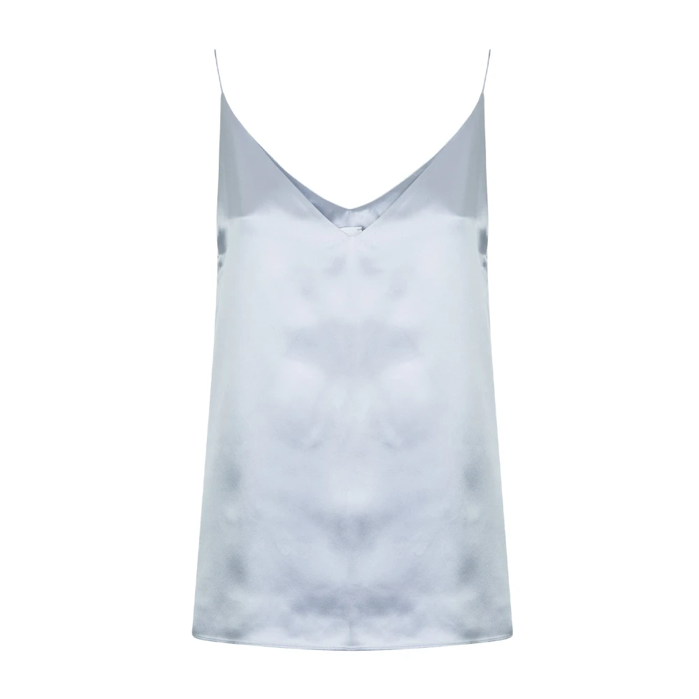 Eleventy Women's Blue Top Smanicato - Sleeveless Tops - L - Tops