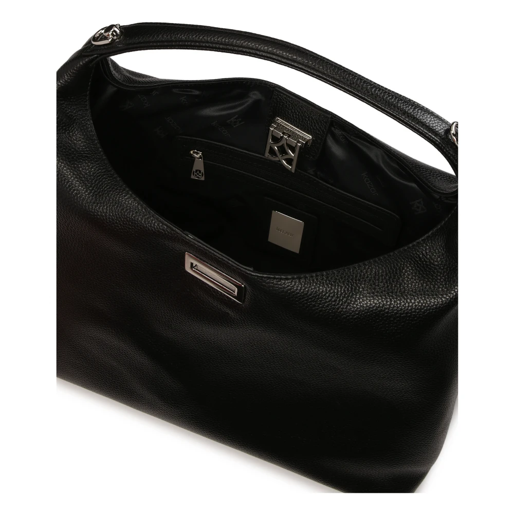 Kazar Zwarte handtas met een losse pasvorm Black Dames