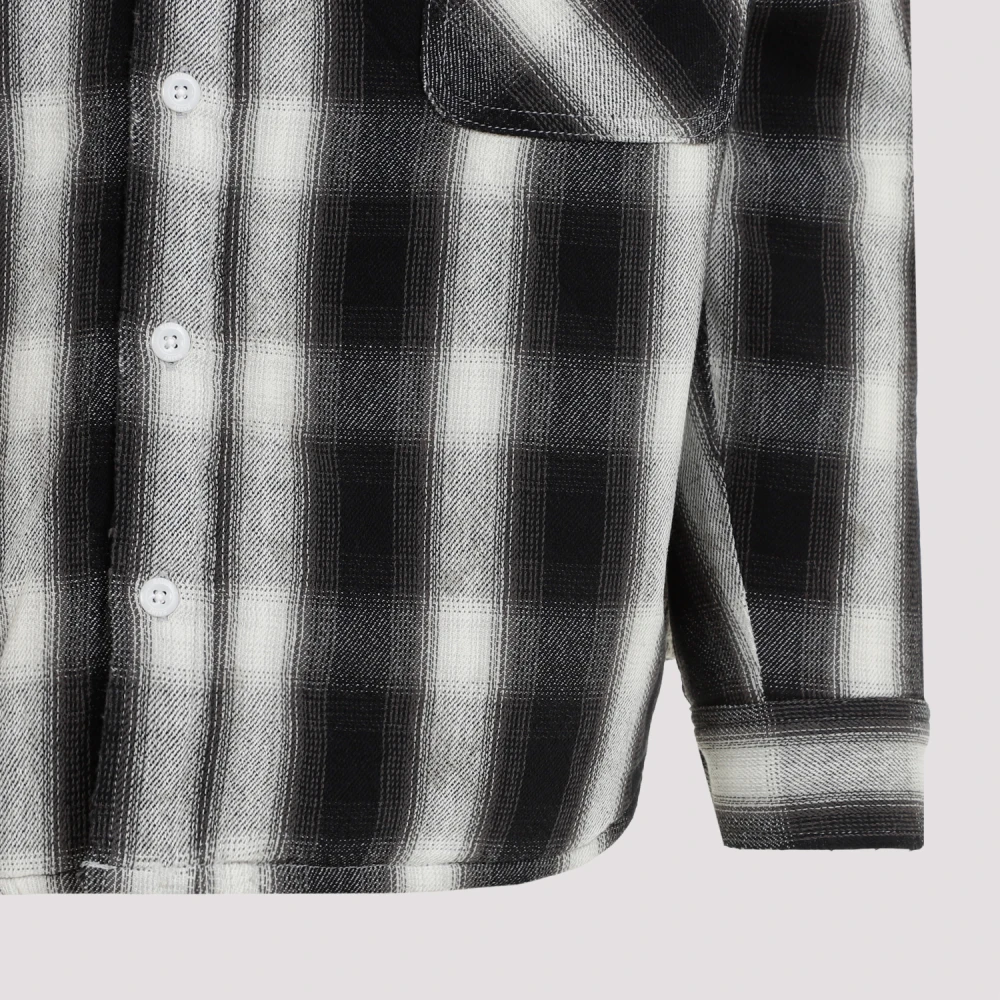 ©Saint M×××××× Zwarte Katoenen Overhemd Parka Black Heren