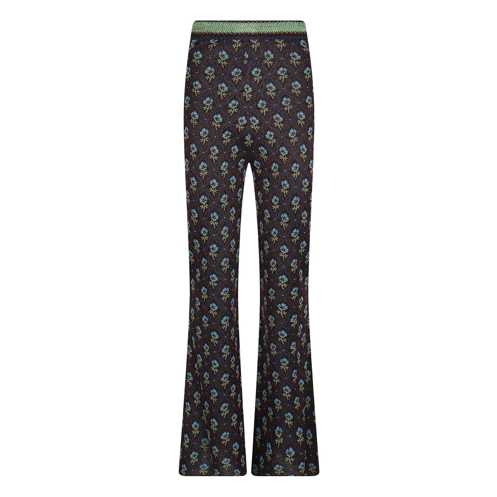 Etro , Wide Trousers, Female, Multicolor, Xs, Knitwear Trousers