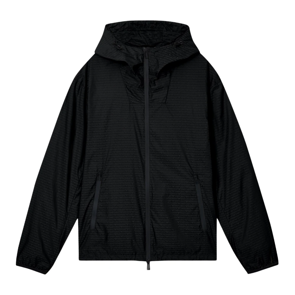 Emporio Armani Men's Black Light Jackets, 3XL, Bomber Jacket