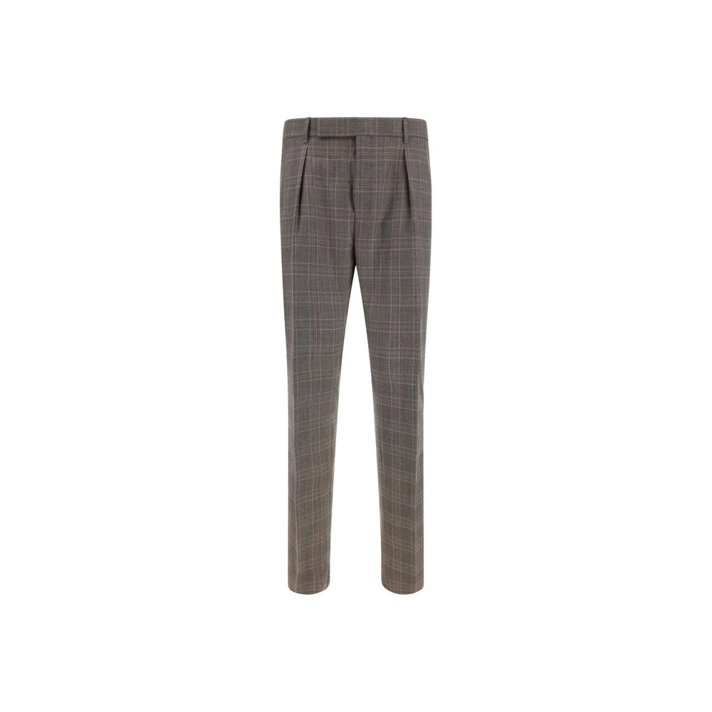 PS By Paul Smith Geruite Wollen Broek Klassieke Pasvorm Multicolor Heren