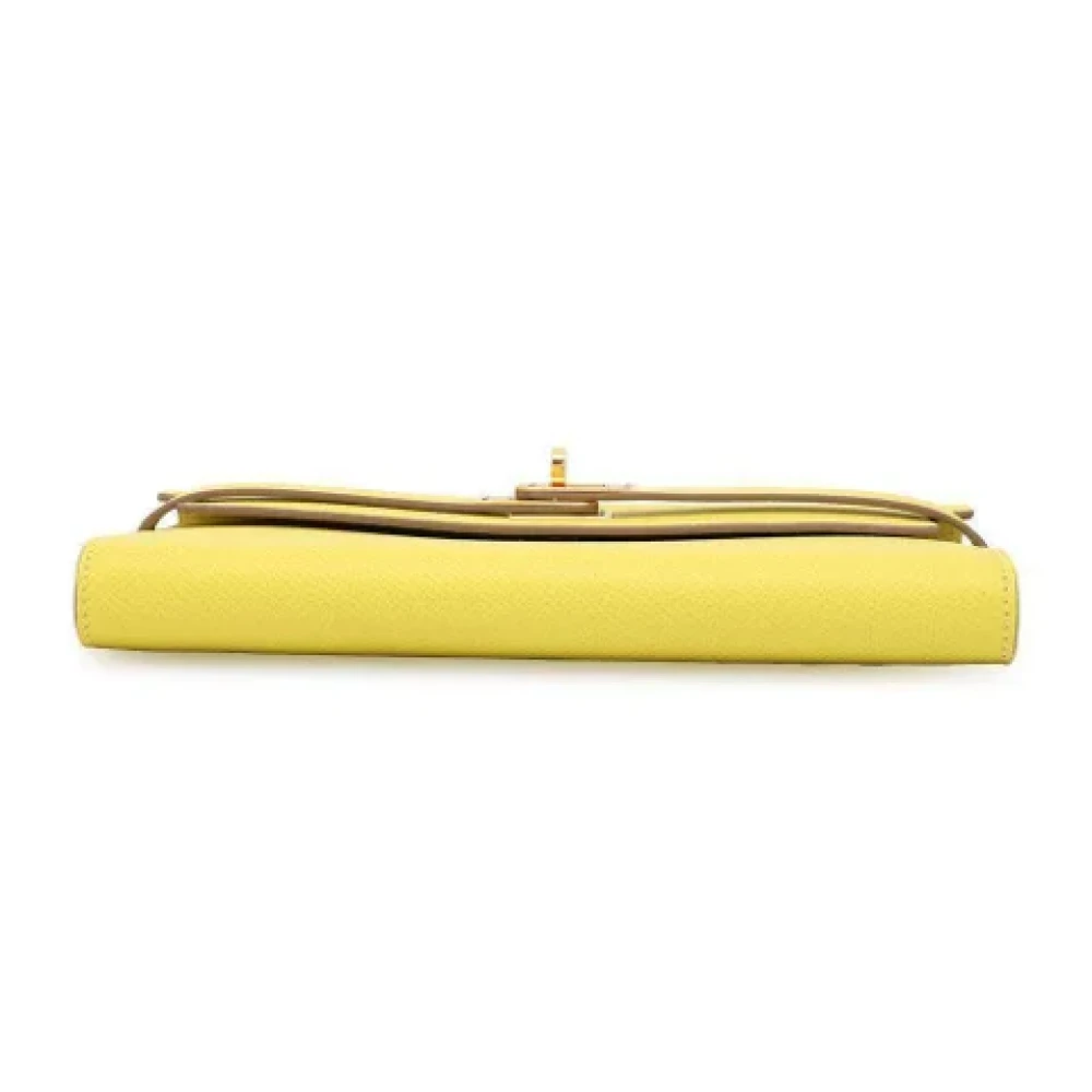 Hermès Vintage Pre-owned Leather wallets Yellow Dames