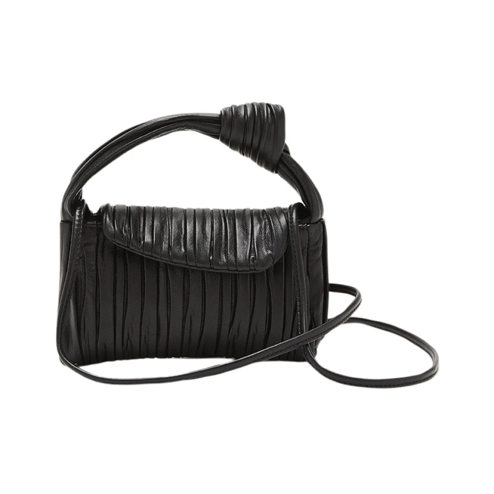 Biagini Zwarte Mini Zachte Leren Handtas Black Dames