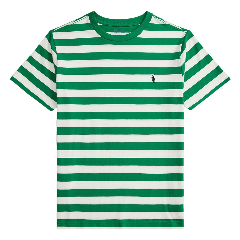 Ralph Lauren Boys Green Striped Jersey T-Shirt