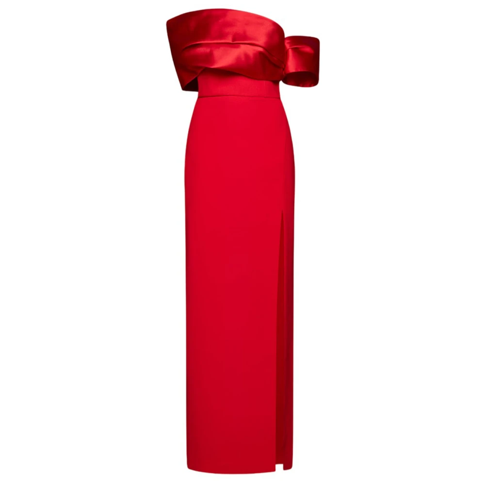 Solace London Elegant Off-Shoulder Avondjurk Red Dames