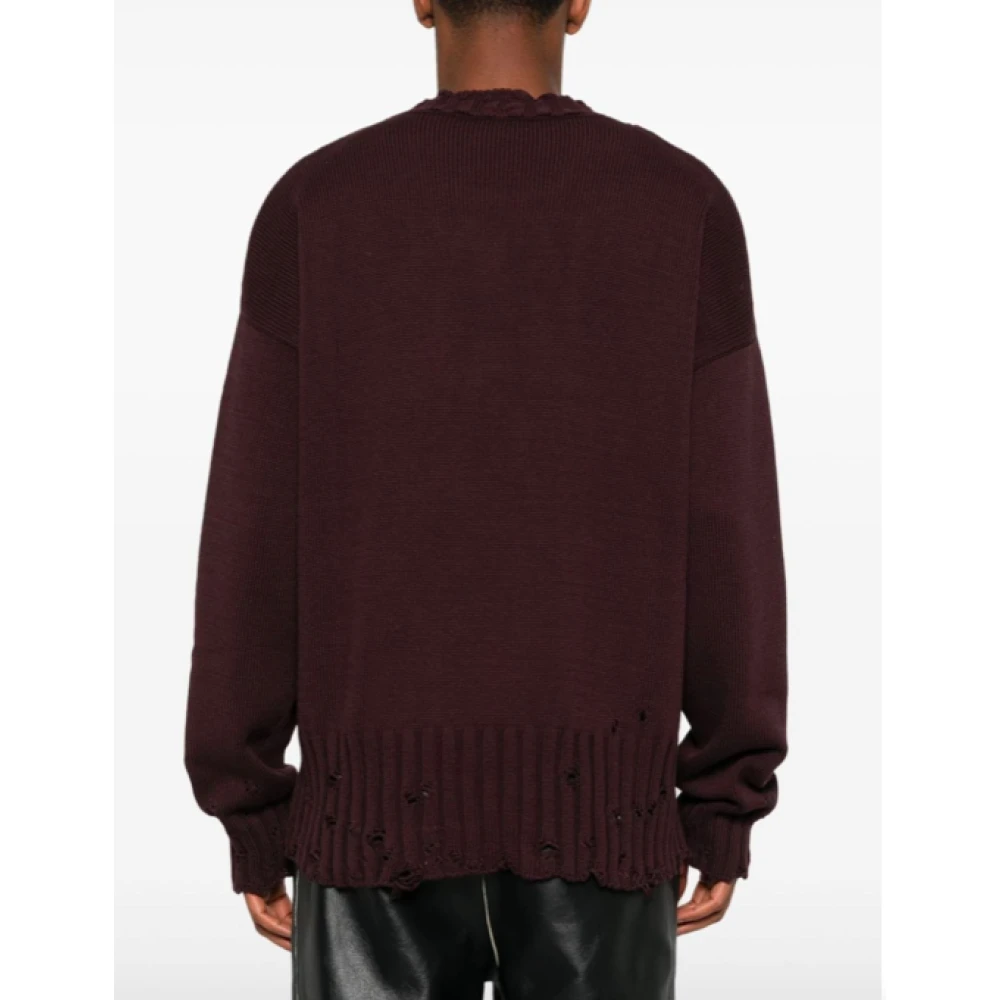 Marni Burgundy Crew Neck Sweater Red Heren