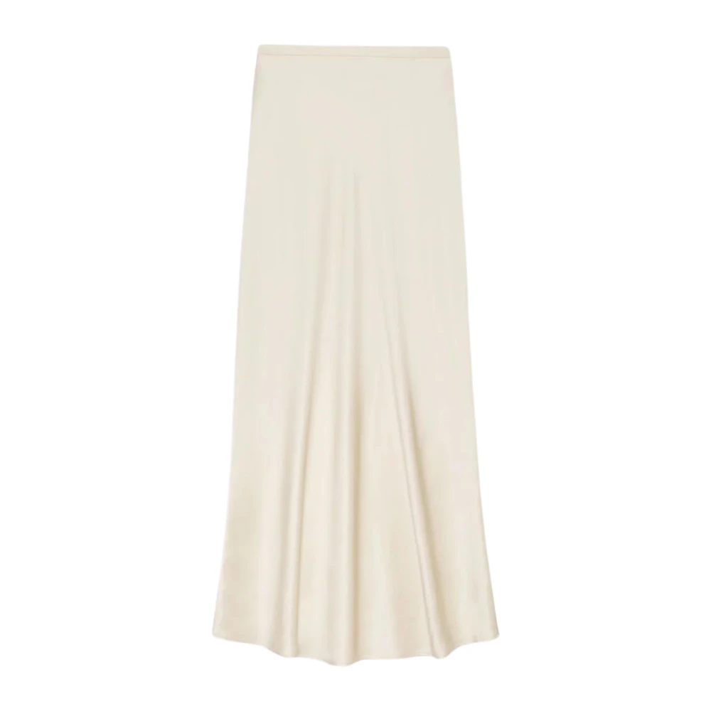 Anine Bing Elegante Zijden Rok Zand Beige Dames