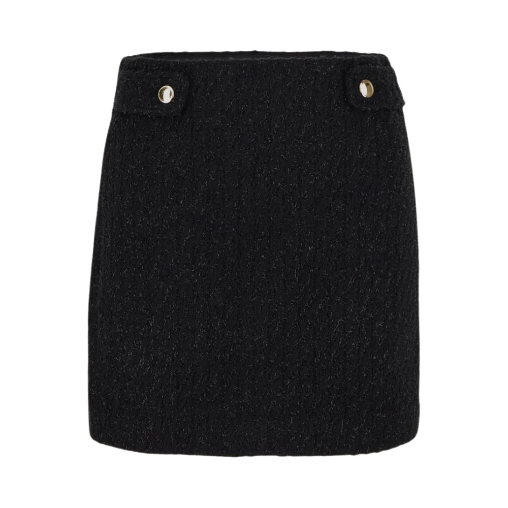 Michael Kors Zwarte Tweed Mini Rok Black Dames