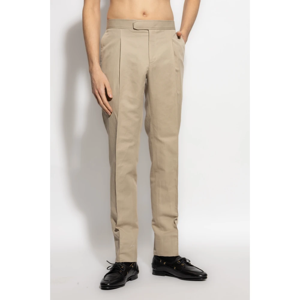 Brioni Geplooide broek Beige Heren