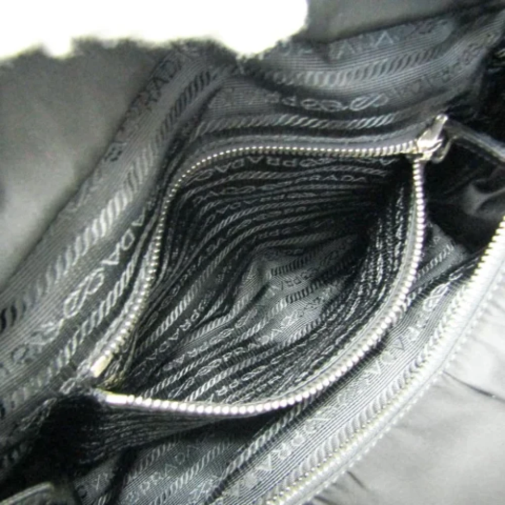 Prada Vintage Pre-owned Leather handbags Black Dames