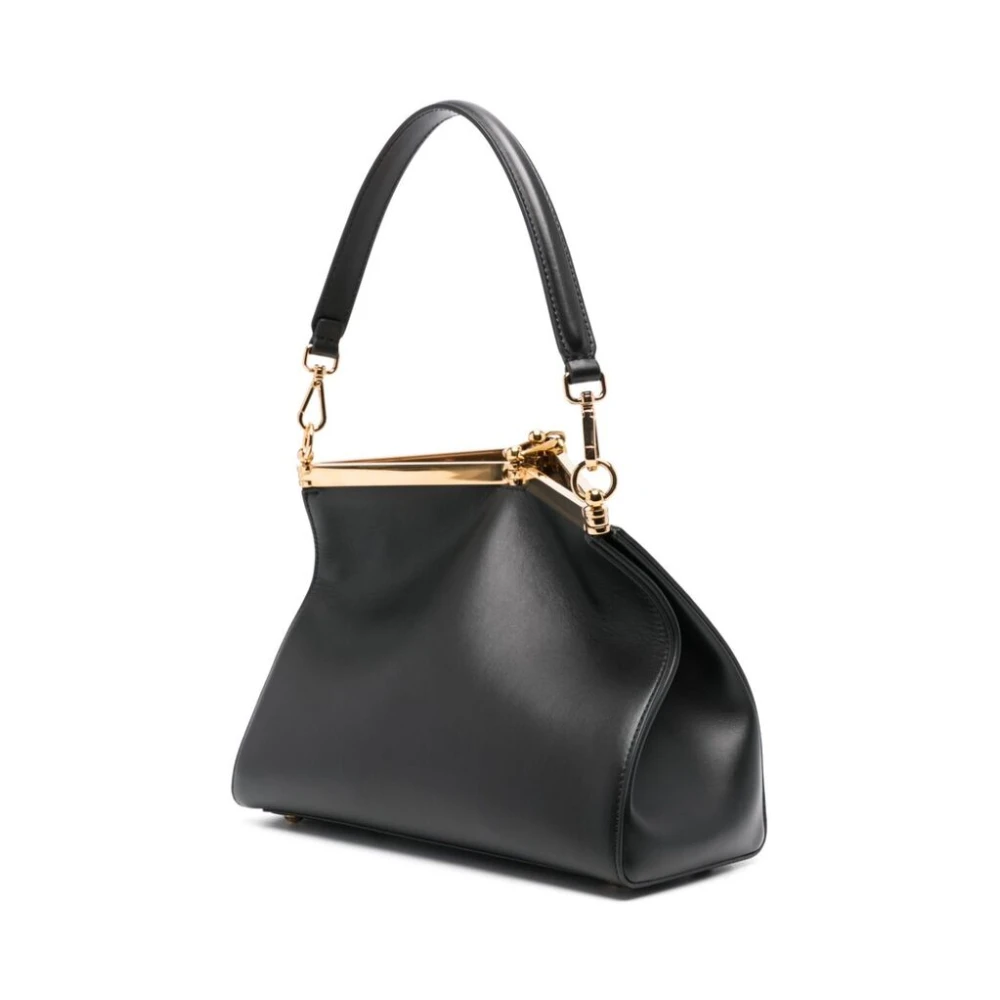 ETRO Zwarte Leren Paneel Kettingtas Black Dames