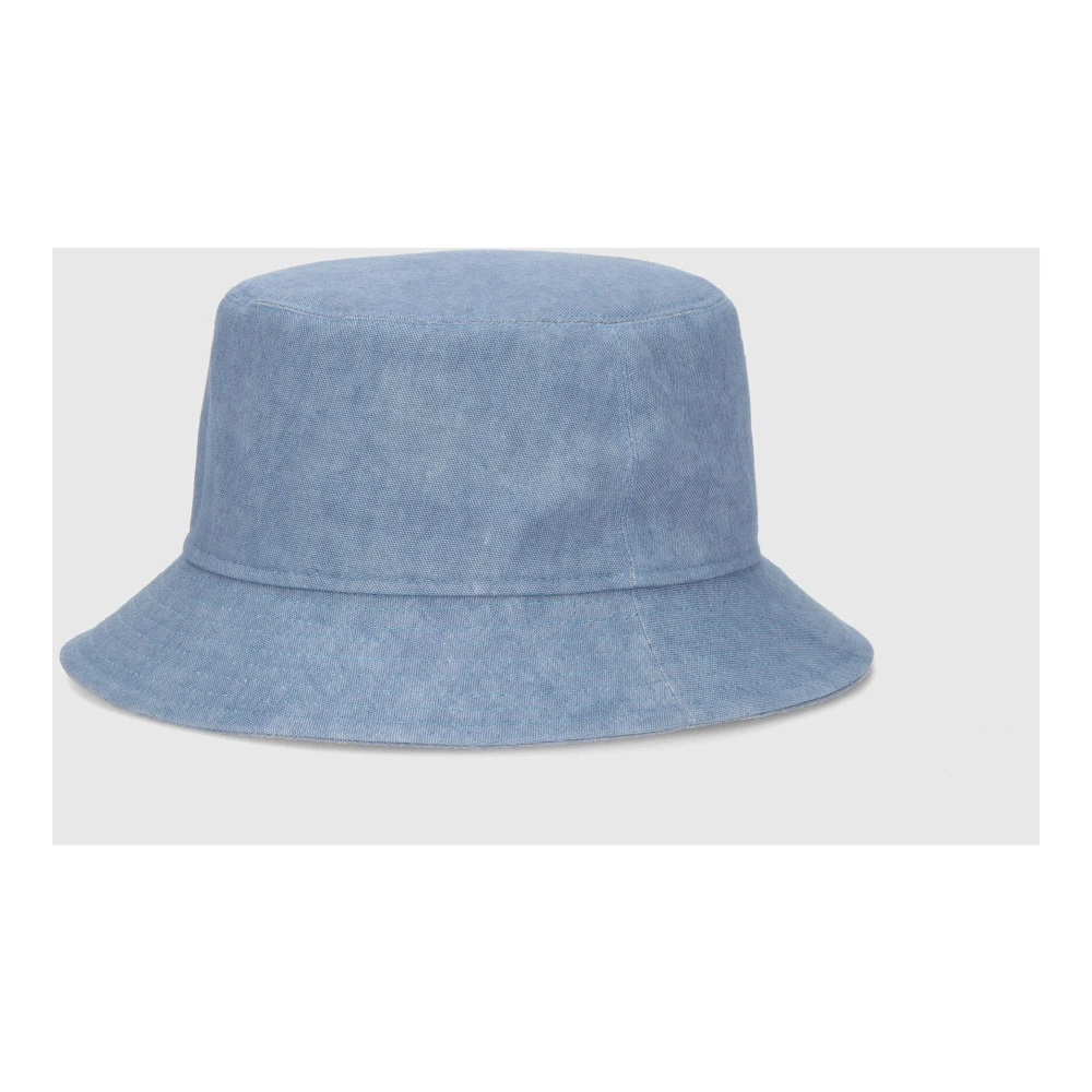 Borsalino Stijlvolle Bucket Hat met Zachte Kroon Blue Unisex