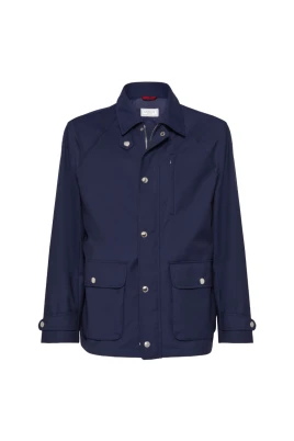 Blå Field Jacket med Raglanärmar