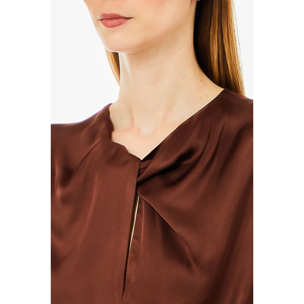 Liu Jo Stijlvolle Top met Ruches Brown Dames