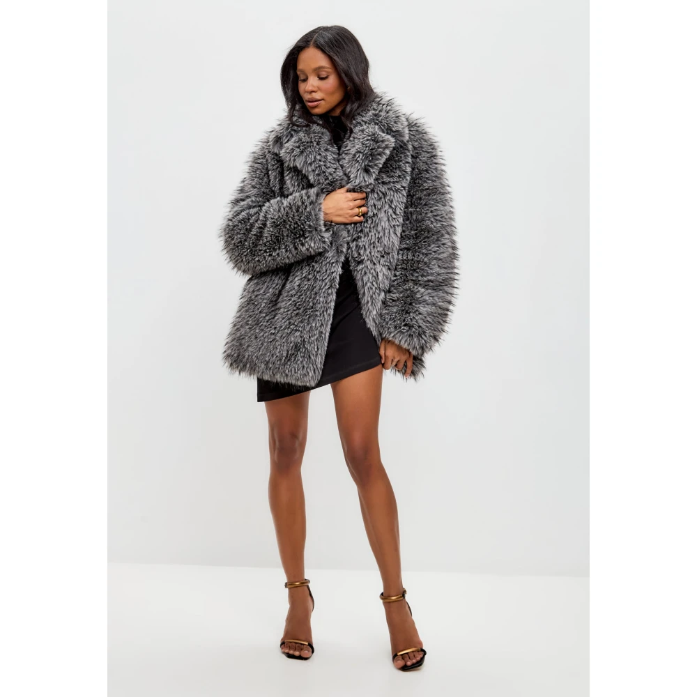 Cesare Gaspari Faux Fur & Shearling Jackets Gray Dames