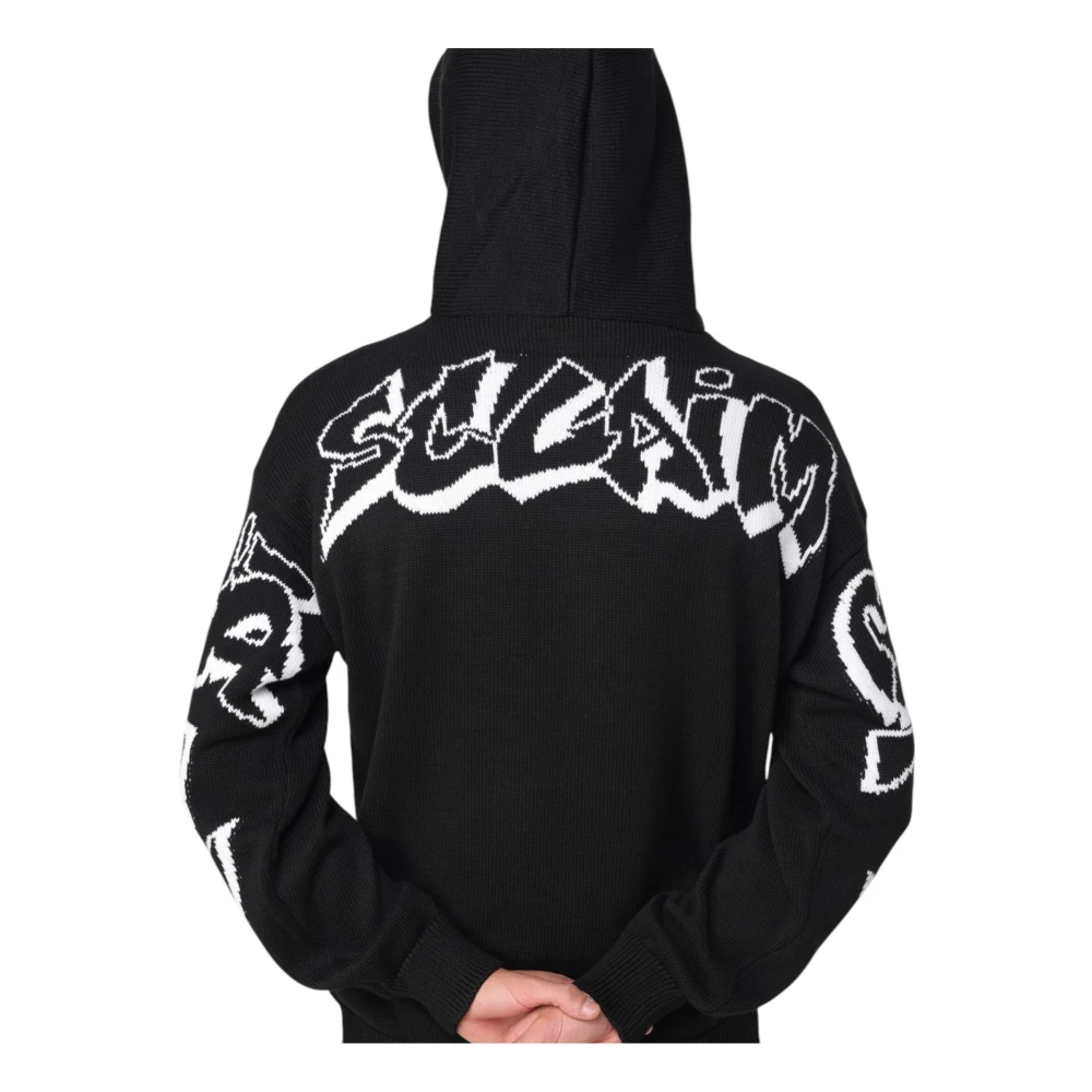 Disclaimer Katoenen Hoodie Sweaters Black Heren