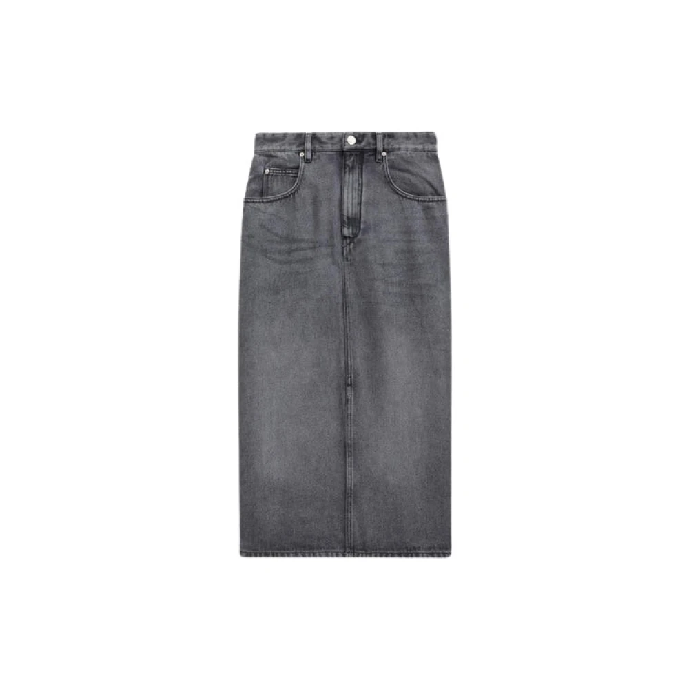 Isabel Marant Étoile Denim Midi Rok met Riem Gray Dames