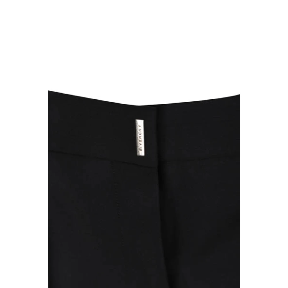 Givenchy Zwarte Slim-Fit Broek van Wol en Mohair Black Dames