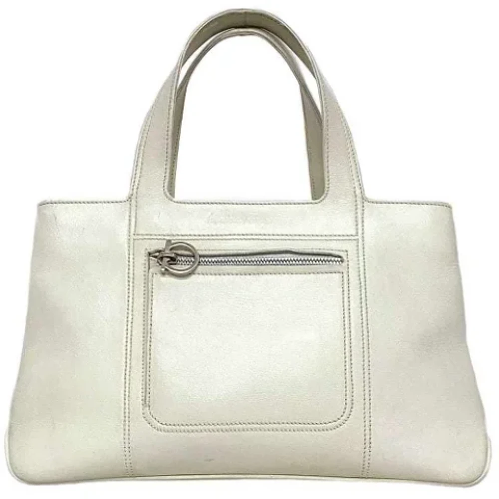 Salvatore Ferragamo Pre-owned Fabric totes Beige Dames